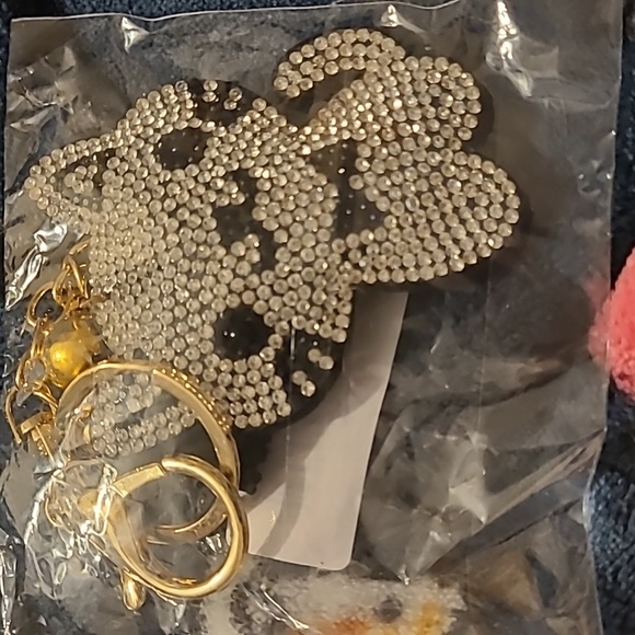 NWT Cat Rhinestone Bag Charm/ Key Chain - Picture 2 of 2